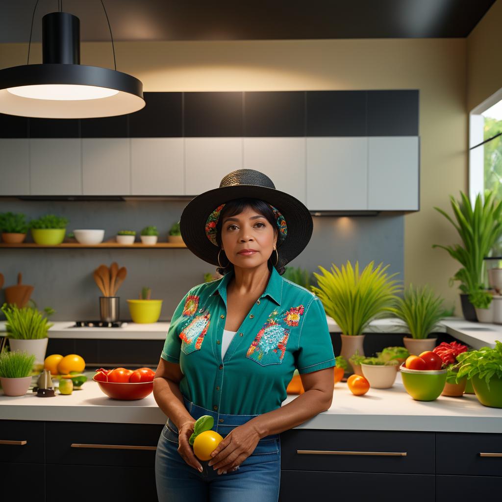 Emotional Portrait of Family in Modern Kitchen