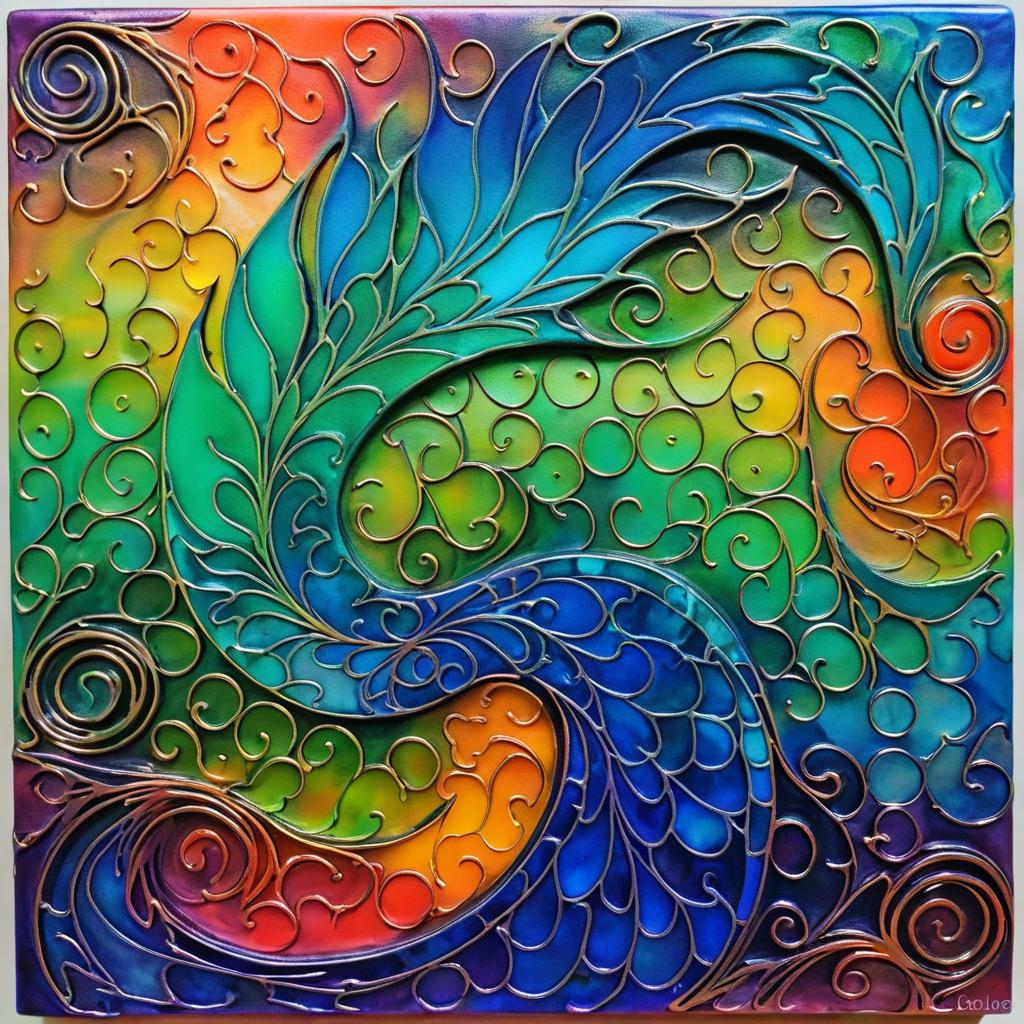 Whimsical Abstract Dragon Wonderland Art