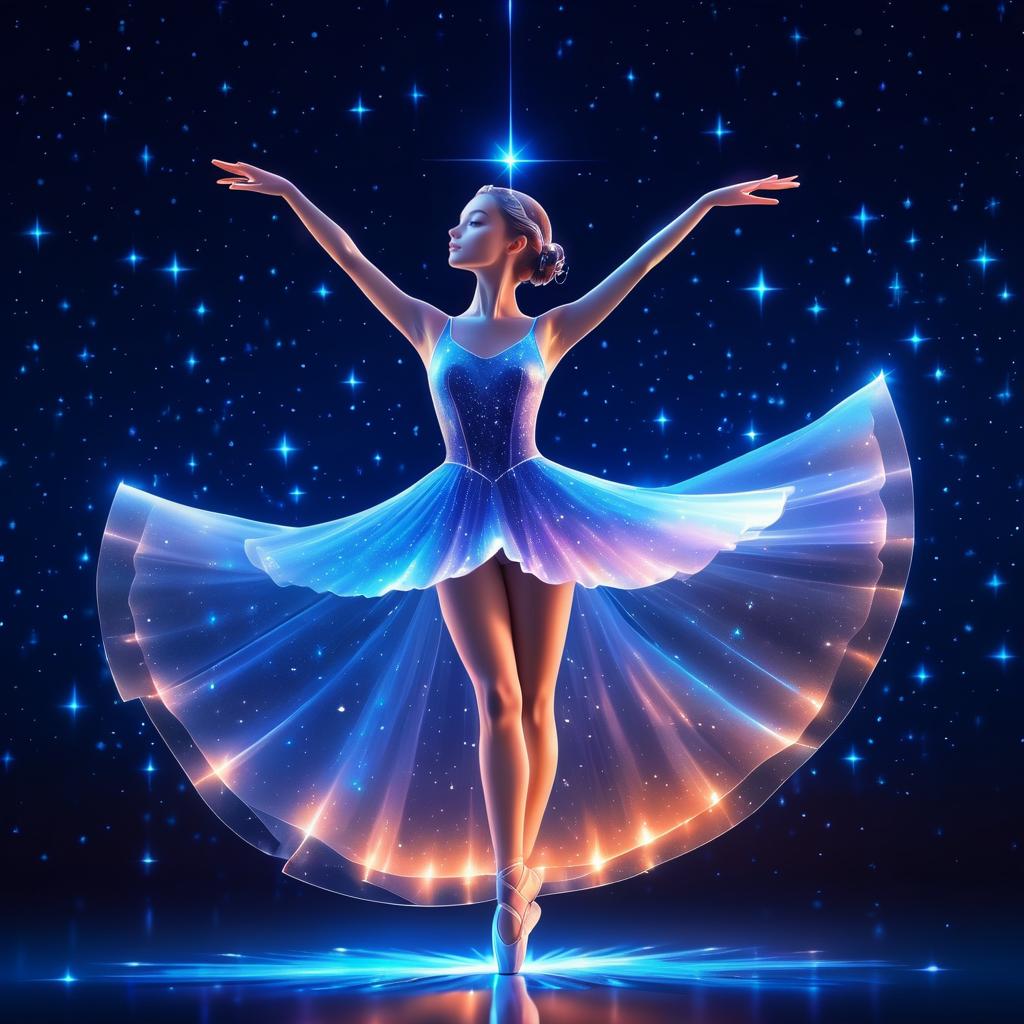 Ethereal Glass Ballerina in Galaxy