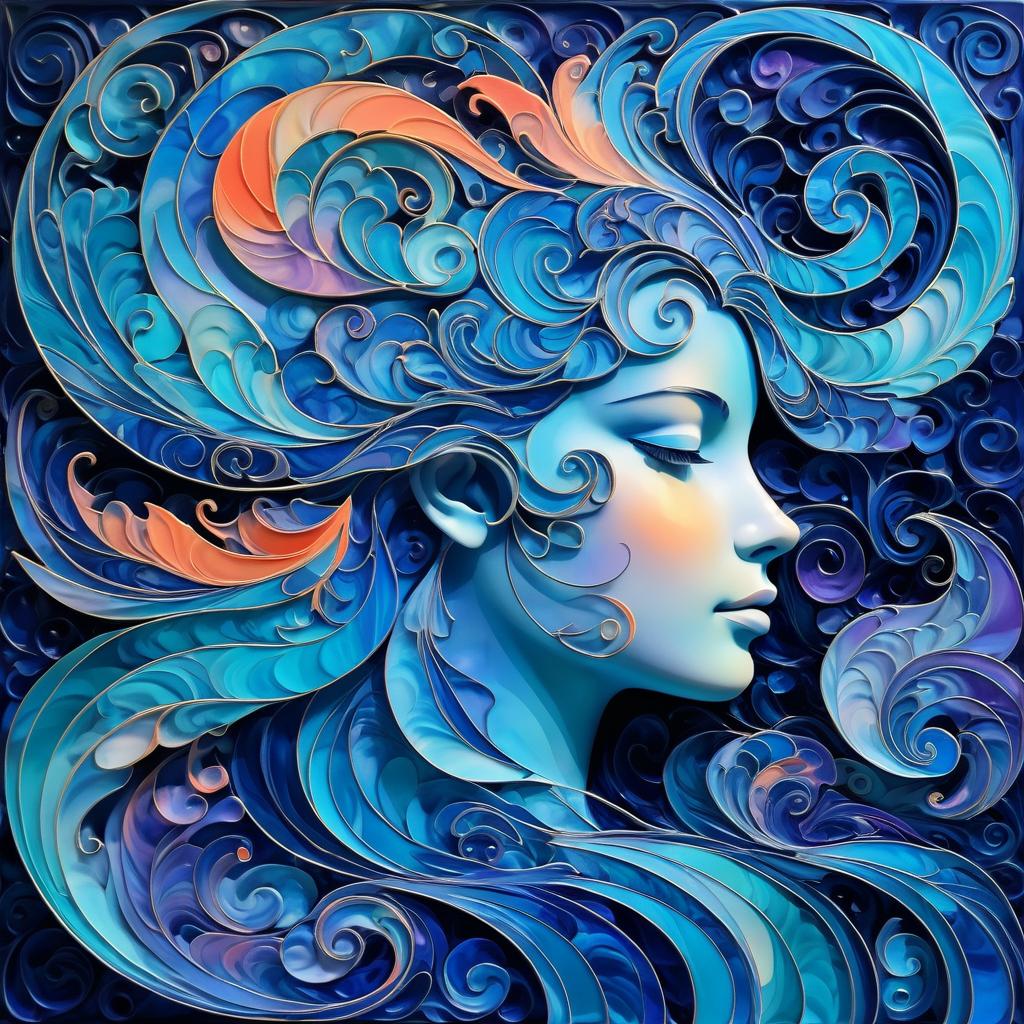 Mythical Oceanic Abstract Portrait