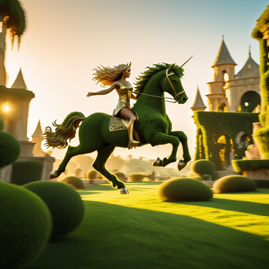 Galloping Topiary Centaur in Fantasy World