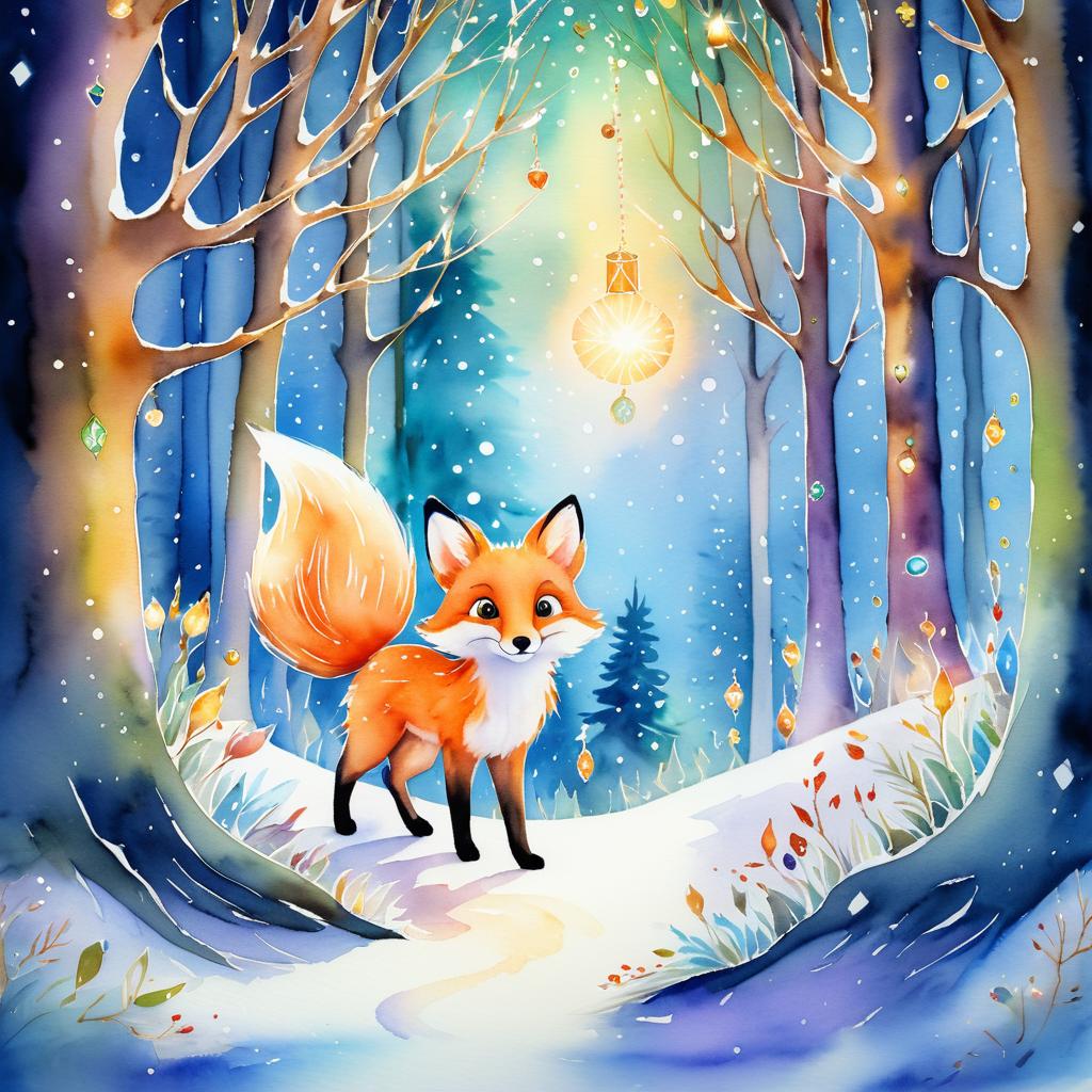 Curious Fox in Enchanted Forest Art