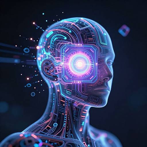 Glowing AI Assistant Concept Art