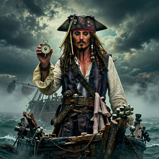 Jack Sparrow on Foggy Shipwreck