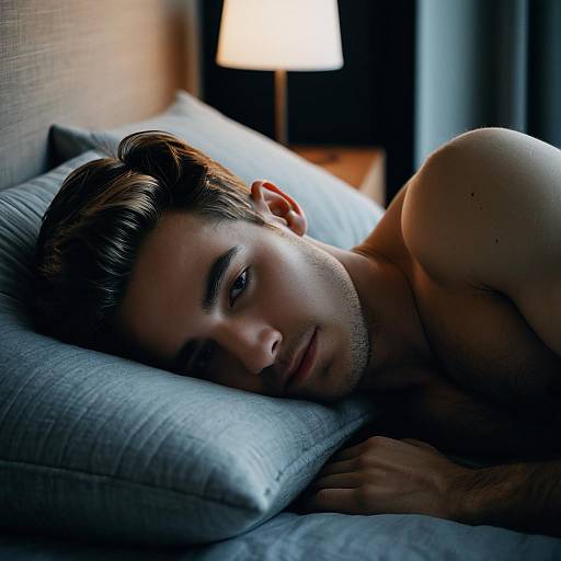 Handsome Young Man in Restful Sleep