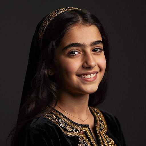 Stunning Syrian Girl in Traditional Attire