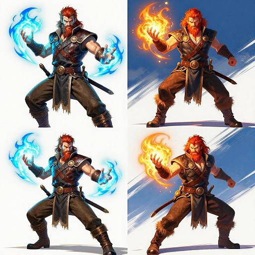 Dynamic Fantasy Wizard Collage