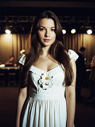 Realistic Stage Manager in White Dress