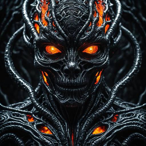 Molten Lava Humanoid Portrait