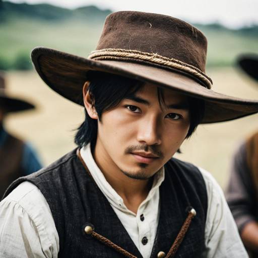 Asian Man in Medieval Peasant Costume
