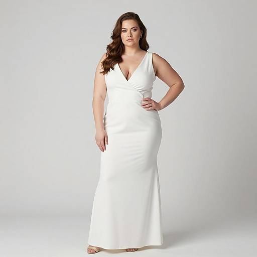 Elegant Plus Size All White Party Shoot