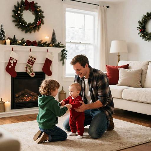Warm Family Moments in Holiday Decor