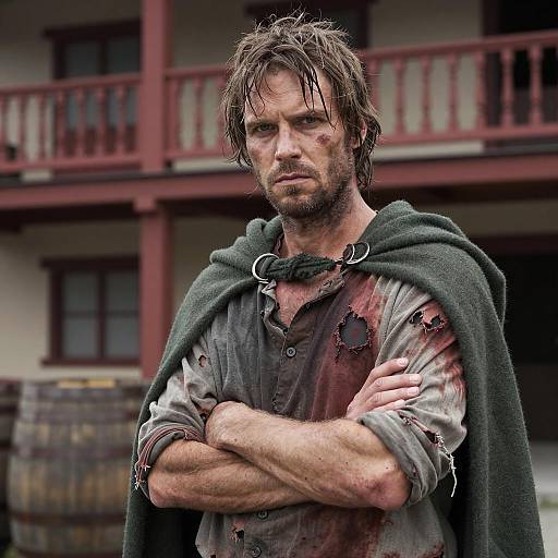 Rugged Man in Urban Rustic Setting