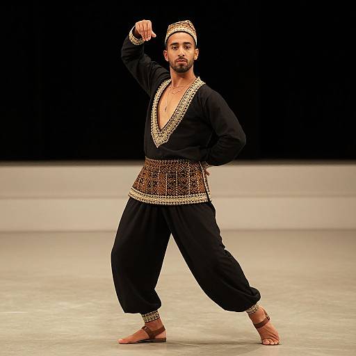 Ethnic Male Dance Costume Portrait