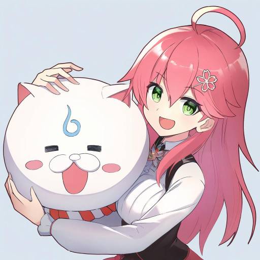 Illustration of 35p (sakura miko), hololive in the style of Seo tatsuya