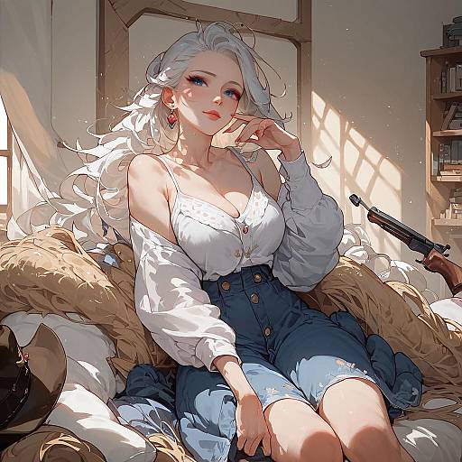 Nervous Cowboy in a Messy Room