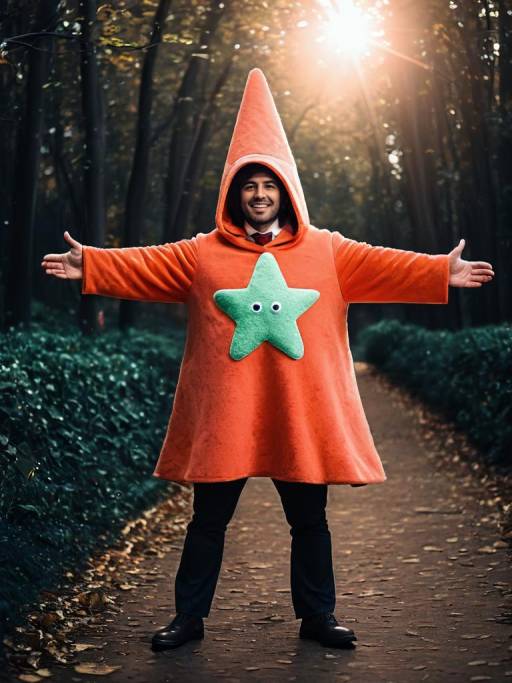Man in Patrick Star Costume Outdoors