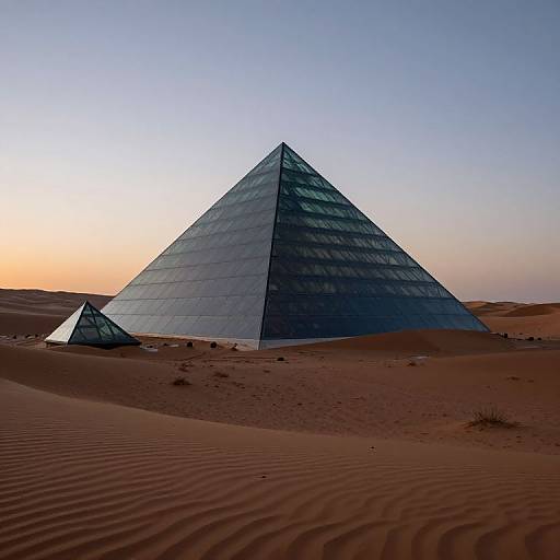 Midnight Blooming Desert Glass Pyramids