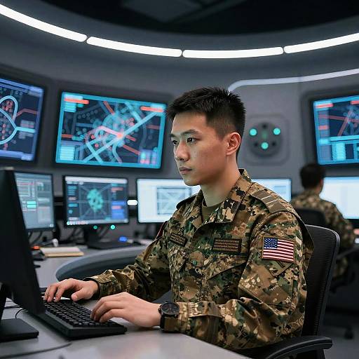 Cyberpunk Military Minion Command Center