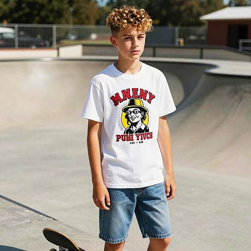 Permed Curls Teen Skate Style