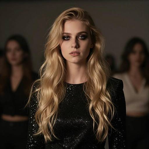 Moody Portrait of Blonde Woman