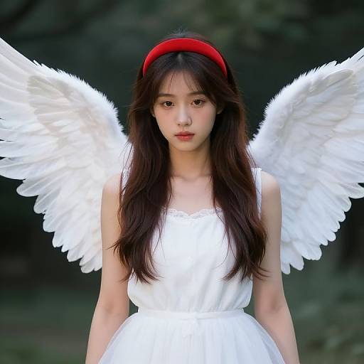 Female Angel with Red Headband