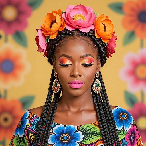 Vibrant Portrait of a Beautiful Woman