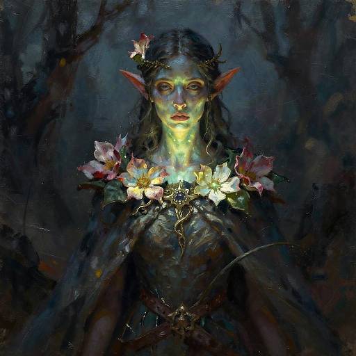 Fae Enchanter in Dark Fantasy Portrait