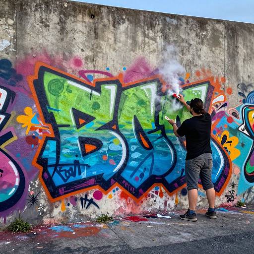 Vibrant Urban Street Art Creation