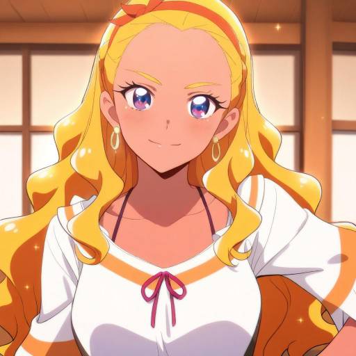 Illustration of Amamiya elena, precure in the style of Tengu (tetuo kun)