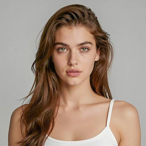 Portrait of Young Woman with Green Eyes