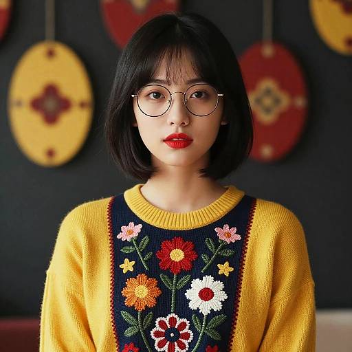 Photorealistic Portrait of Woman with Glasses