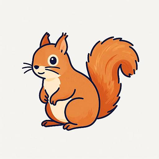 Colorful Vector Squirrel Illustration
