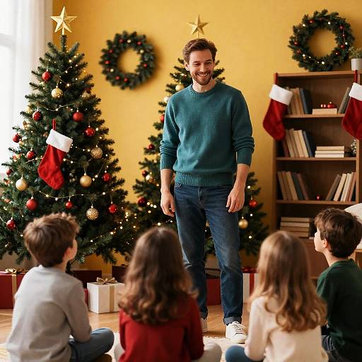 Christmas Storytime with Smiling Man