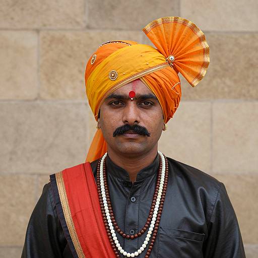 Elegant Rajasthani Portrait in Traditional Attire
