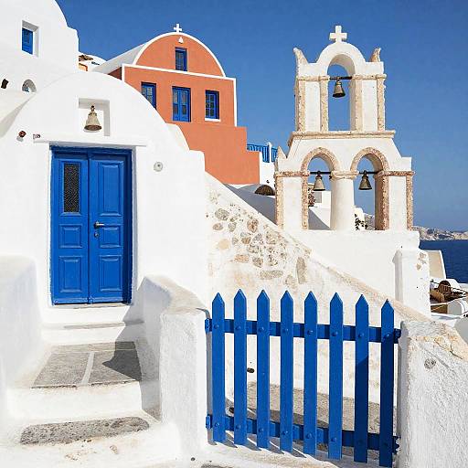 Vibrant Mediterranean Village Scene