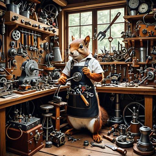 Squirrel Inventor in Workshop