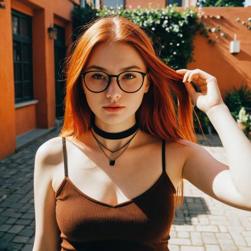 Sun-Drenched Portrait of a Stylish Woman