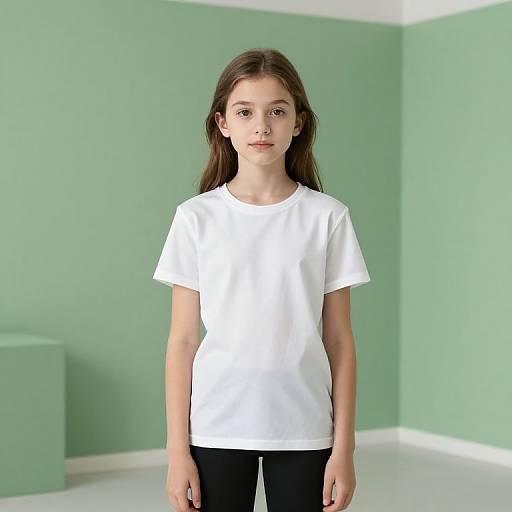 Teen Girl Posing in Modern Studio