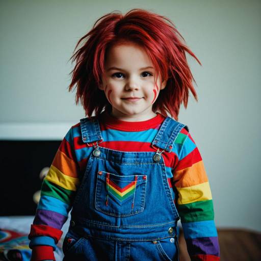 Chucky Cosplay: Denim Overalls and Stripes