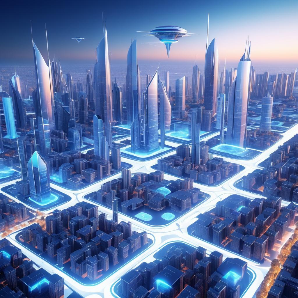 Futuristic Cityscape with Advanced Technology