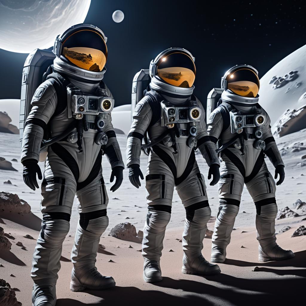 Explorers on an Alien Moon Adventure