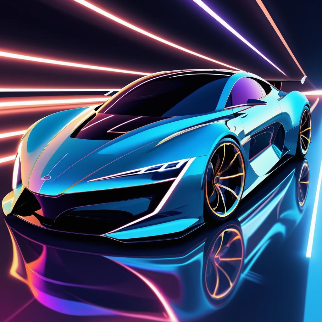 Dynamic Luxury Sports Car Illustration