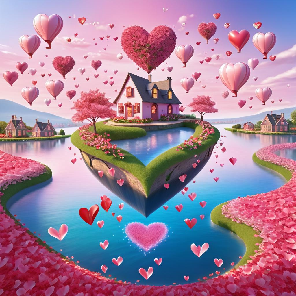 Whimsical Heart-Shaped Island Adventure