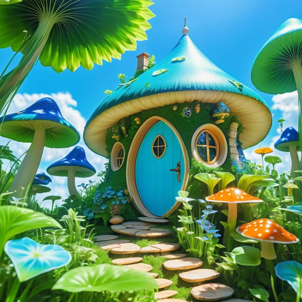 Whimsical Elf in a Mushroom Paradise