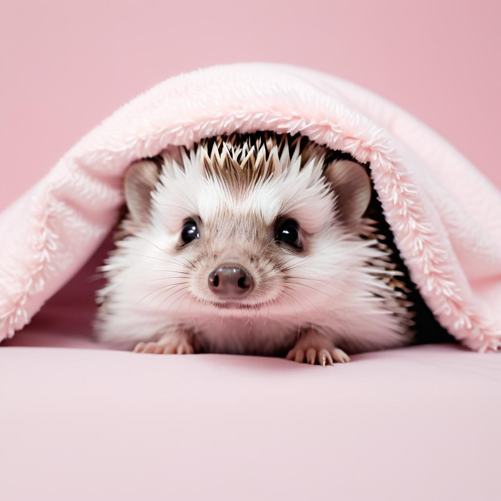 Curious Hedgehog in Cozy Scene