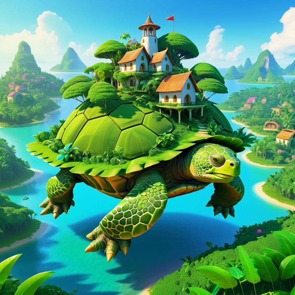 Epic Tortoise Island Concept Art