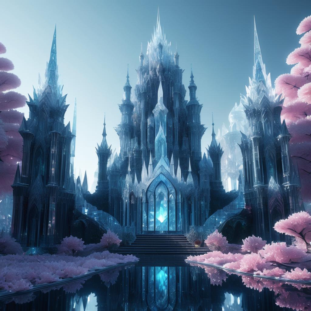 Surreal Crystal Castle in 4K Detail