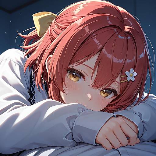 Illustration of Hanasaki miyabi, holostars in the style of Niiya