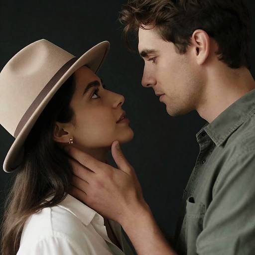 Intimate Moment Between Man and Woman